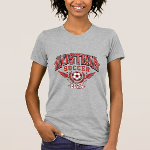 Austria Soccer 2026 Soccer Bold Country Typography T-Shirt