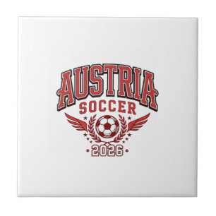 Austria Soccer 2026 Soccer Bold Country Typography Tile