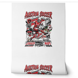 Austria Soccer Skeleton Striker Nations Poster Sty Wallpaper
