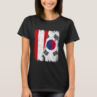 Austria South Korea Half Flag Austrian South Korea T-Shirt