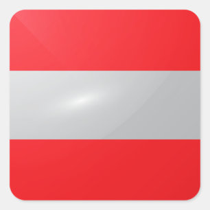 Austria square glossy flag sticker