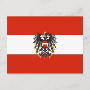 Austria (State, Variant), Austria flag Postcard
