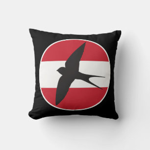 Austria Swallow Austrian National Animal Flag Throw Pillow