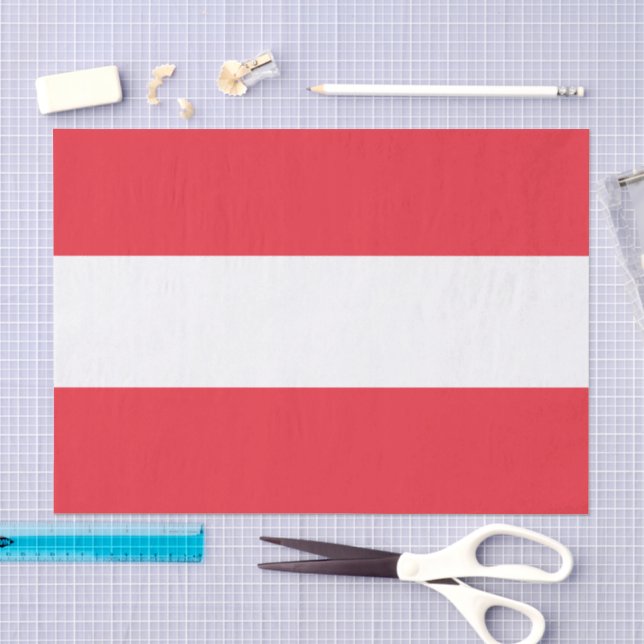 Austria tissue paper, Austrian Flag tissue paper (Craft)