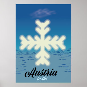 Austria to ski poster