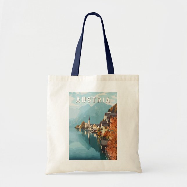 Austria Travel Art Vintage Tote Bag (Front)