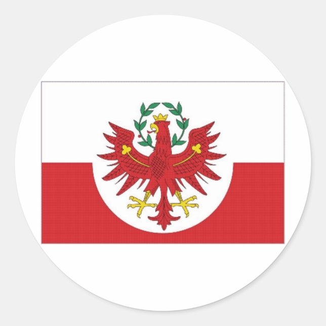 Austria Tyrol Flag Classic Round Sticker (Front)