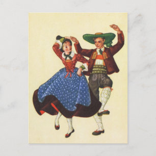 Austria, Tyrol, traditional folk dancers Postcard