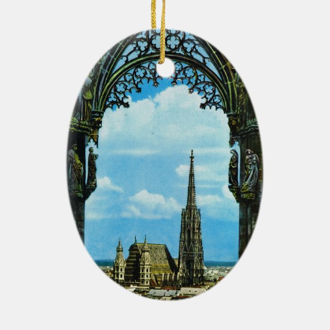 Austria, Vienna, St Stephen's Cathedral Ceramic Ornament (Back)