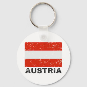 Austria Vintage Flag Keychain