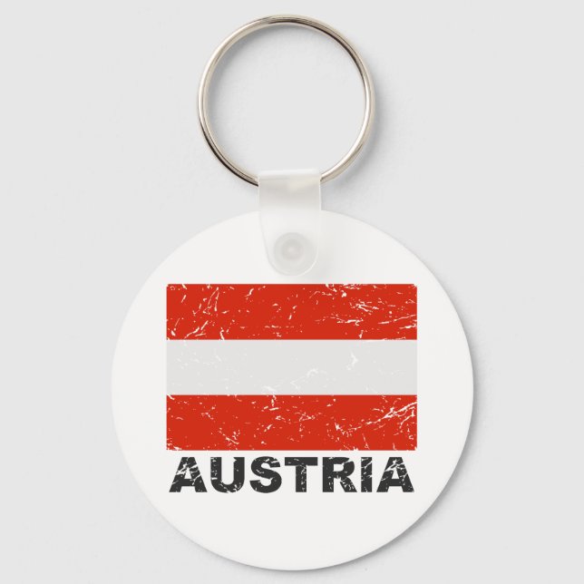 Austria Vintage Flag Keychain (Front)