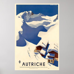 Austria Vintage Travel Poster - FramedUnframed