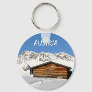 Austria Winter in the Alps Souvenir Keychain