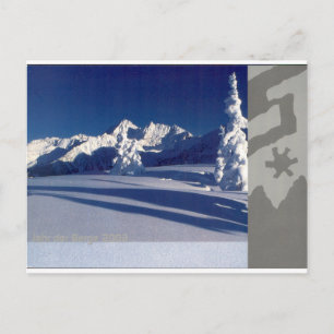 Austrian Alpine Winter Mountains 2002 Scenic View Postcard