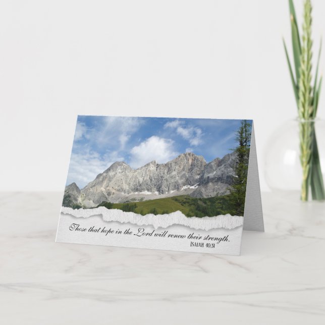 Austrian Alps Bible Verse Sympathy Card (Front)