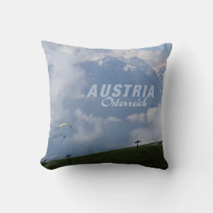 Austrian Alps custom throw pillow