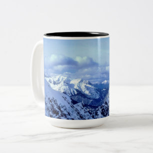 Austrian Alps in winter Two-Tone Coffee Mug
