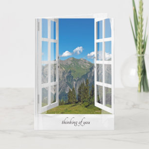 Austrian Alps Window Thinking of You Card