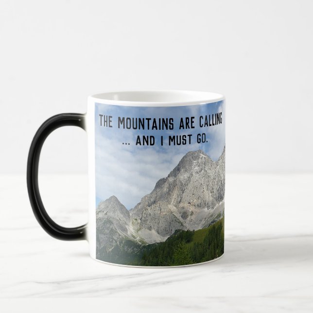 Austrian Alps With Quote Magic Mug (Left)
