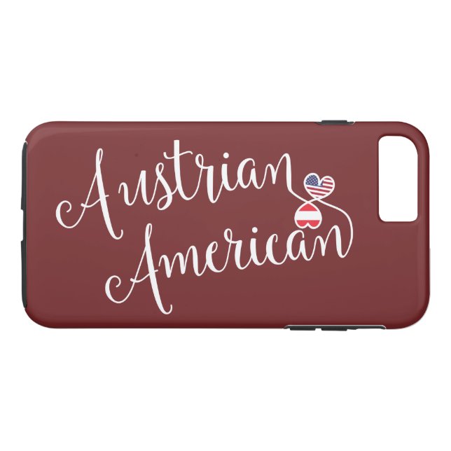 Austrian American Entwined Hearts Cell Phone Case (Back (Horizontal))
