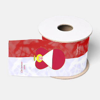 Austrian Angel Blonde Hair Red White Personalized Grosgrain Ribbon