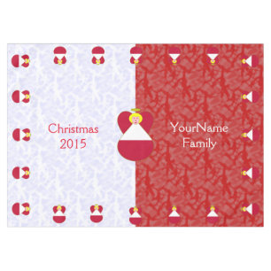 Austrian Angel Blonde Hair Red White Personalized Tablecloth