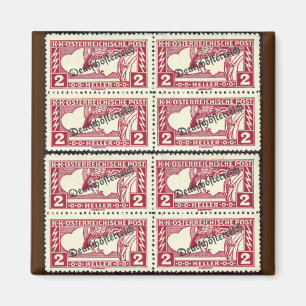 Austrian Cancelled Stamps Magnet