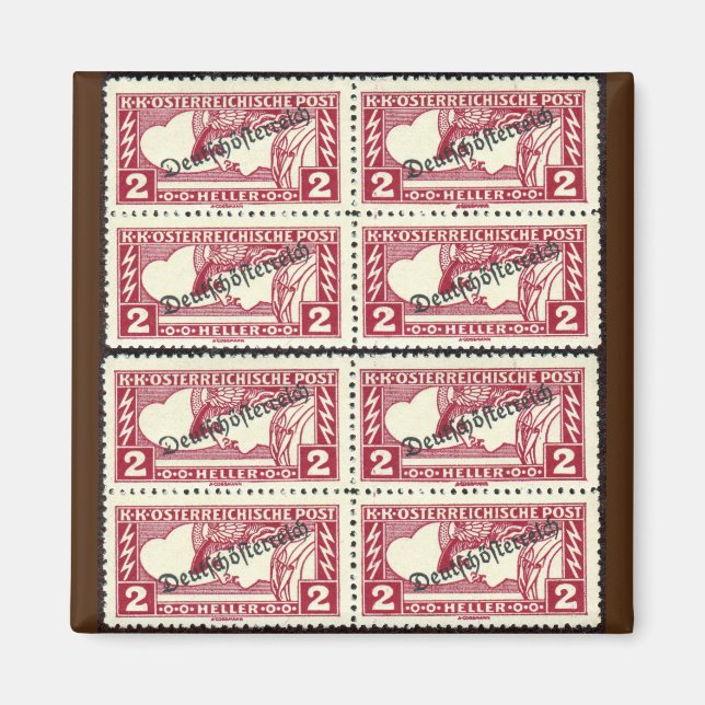 Austrian Cancelled Stamps Magnet (Front)