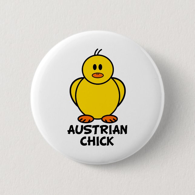 Austrian Chick 2 Inch Round Button (Front)