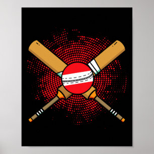 Austrian Cricket Racket And Ll Flag Of Austria  Poster