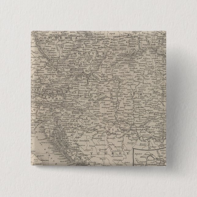 Austrian Empire 2 Inch Square Button (Front)