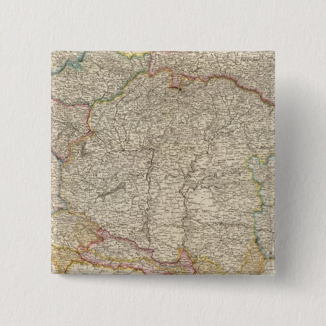 Austrian Empire 2 Inch Square Button (Front)
