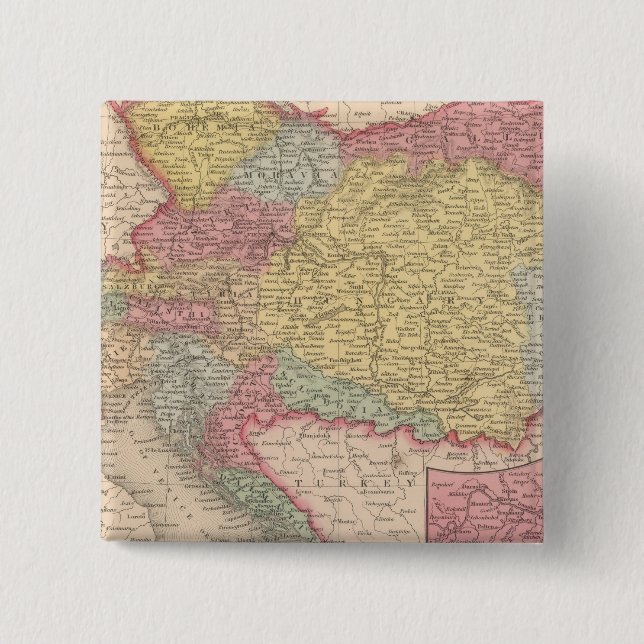 Austrian Empire 3 2 Inch Square Button (Front)