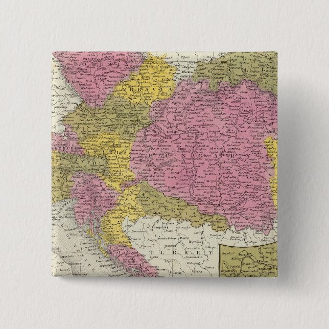 Austrian Empire 4 2 Inch Square Button (Front)