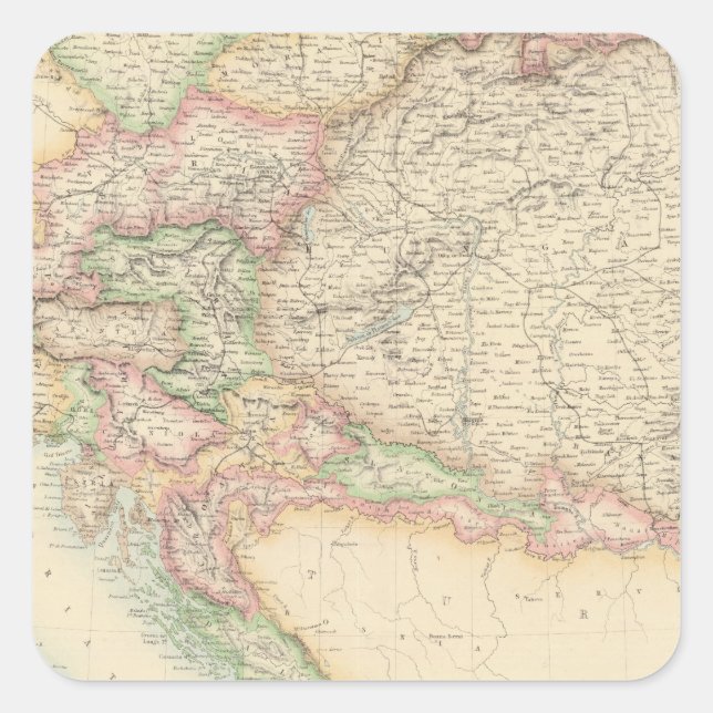 Austrian Empire 4 Square Sticker (Front)
