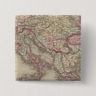 Austrian Empire, Italy, Turkey in Europe, Greece 2 Inch Square Button