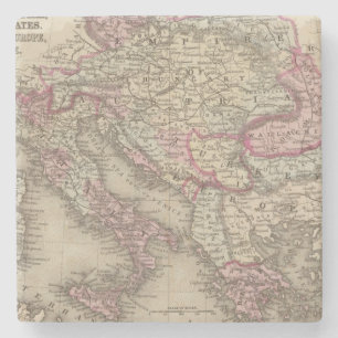 Austrian Empire, Italy, Turkey in Europe, Greece 2 Stone Coaster