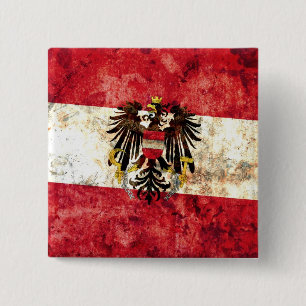 Austrian Flag 2 Inch Square Button