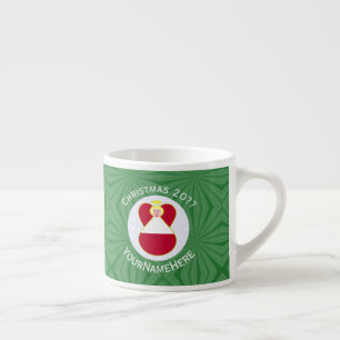 Austrian Flag Angel Christmas Personalized  Espresso Cup