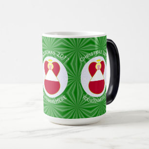 Austrian Flag Angel Christmas Personalized Magic Mug
