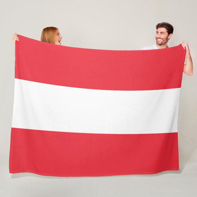 Austrian Flag (Austria) Fleece Blanket (In Situ)