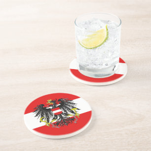 Austrian flag coaster