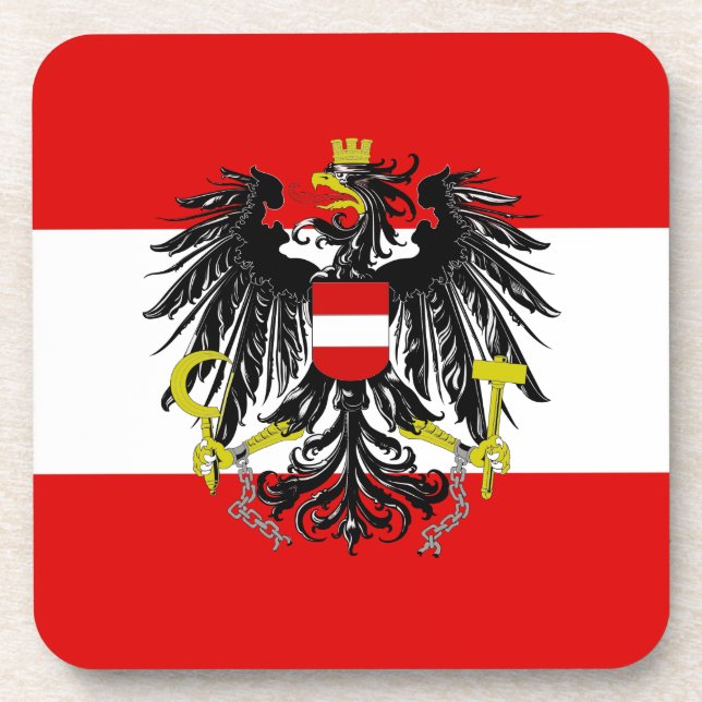 Austrian flag coaster (Front)
