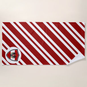 Austrian flag-coat arms beach towel