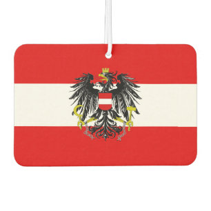 Austrian flag coat of arms air freshener
