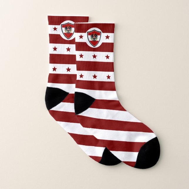 Austrian flag-coat of arms   socks (Pair)