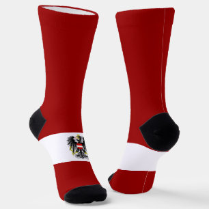 Austrian flag-coat of arms socks
