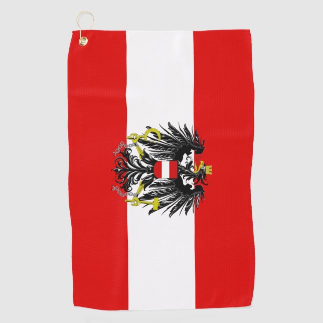 Austrian flag golf towel (Front)