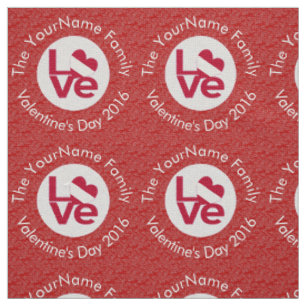 Austrian Flag Heart LOVE Red Personalized Text Fabric