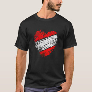 Austrian flag in heart shape a great idea T-Shirt